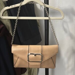 NWT Banana Republic Beige Leather Chain Shoulder Bag